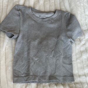 No Boundaries Gray Crop Top Casual Style